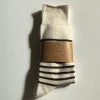 ORGANIC COTTON STRIPE HIGH SOCKS